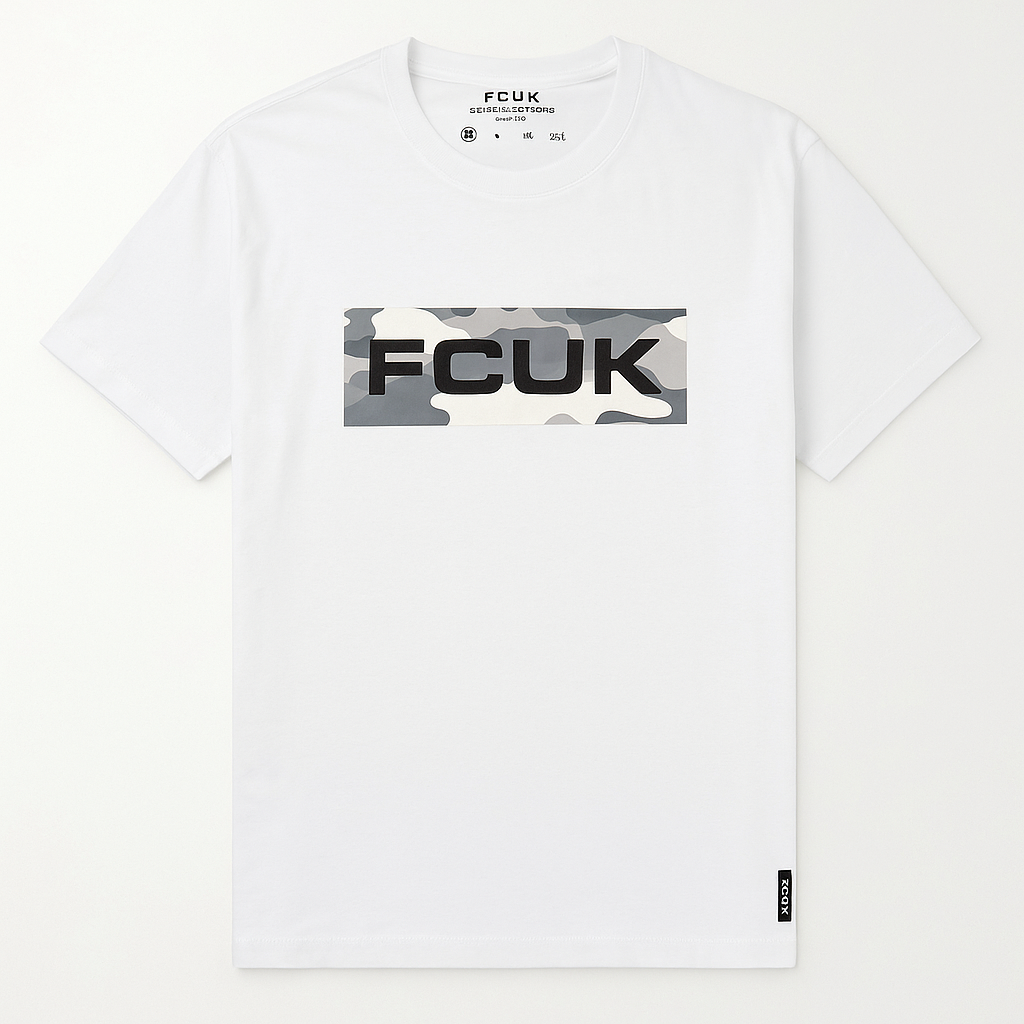 FCUK Men White T shirt