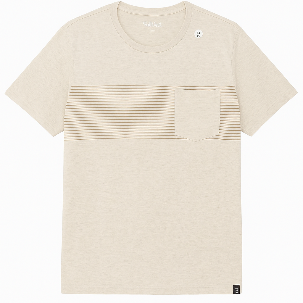 Farwest Men Cream Color T shirt