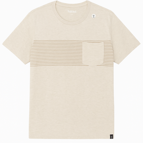 Farwest Men Cream Color T shirt
