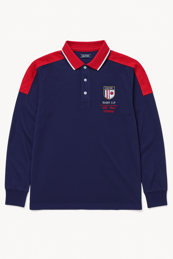 Rugby Cup Navy Blue Men Polo