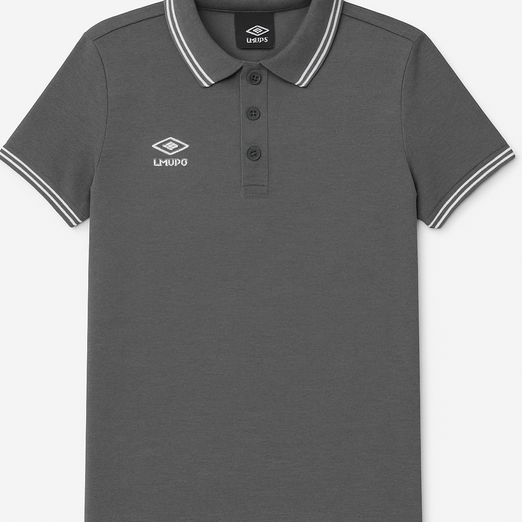 Umbro Men Grey Polo