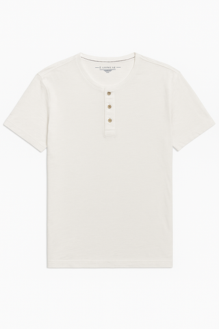 Easy Wear White Band Collar T shirt