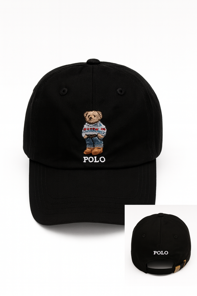 PRL Polo Bear Black Men Cap