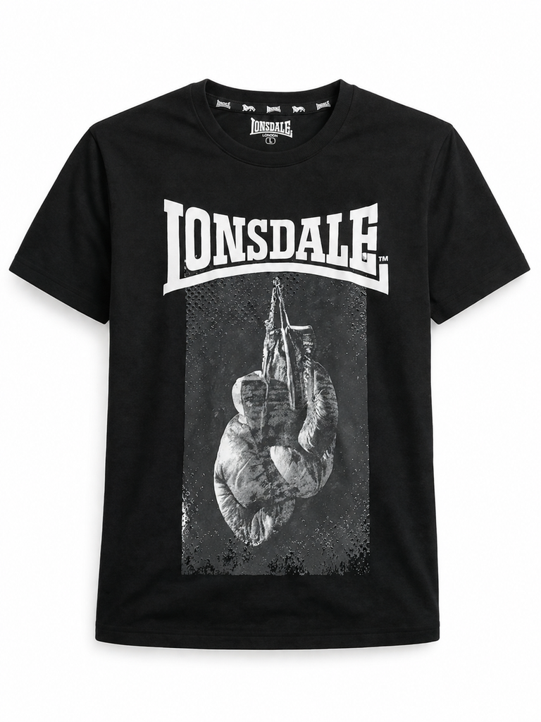 Lonsdale Men Black T shirt