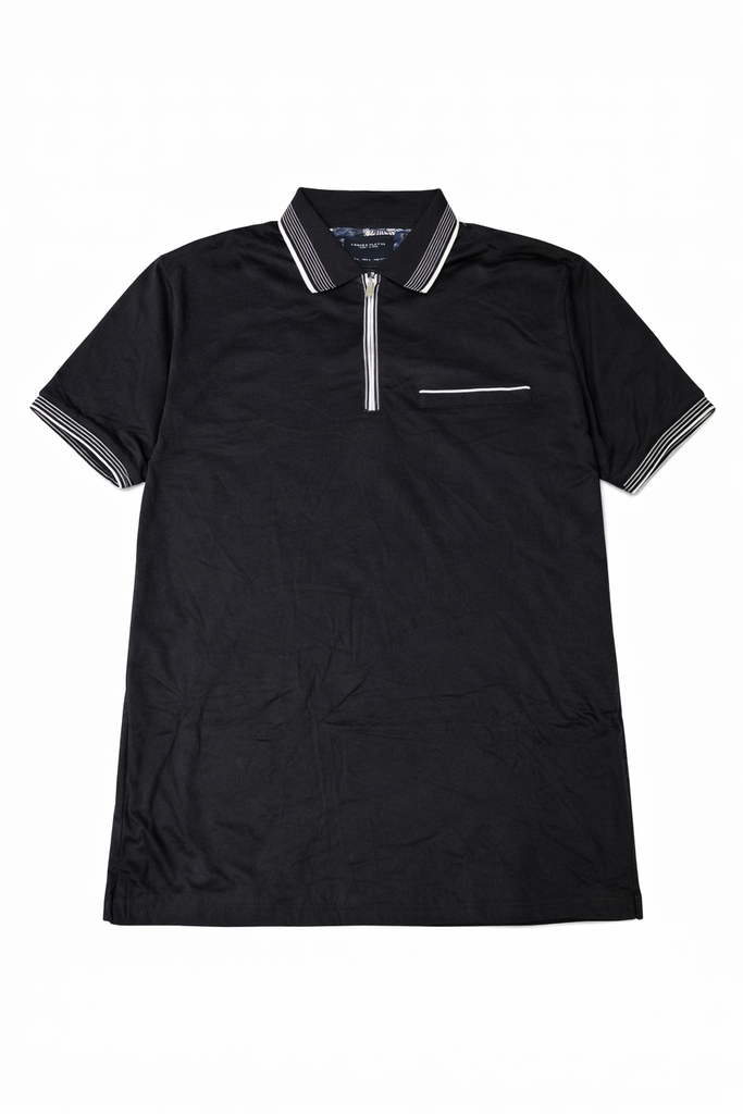 Denim & Flower Black Men Polo