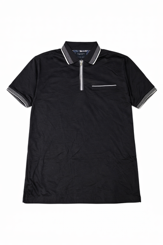 Denim & Flower Black Men Polo