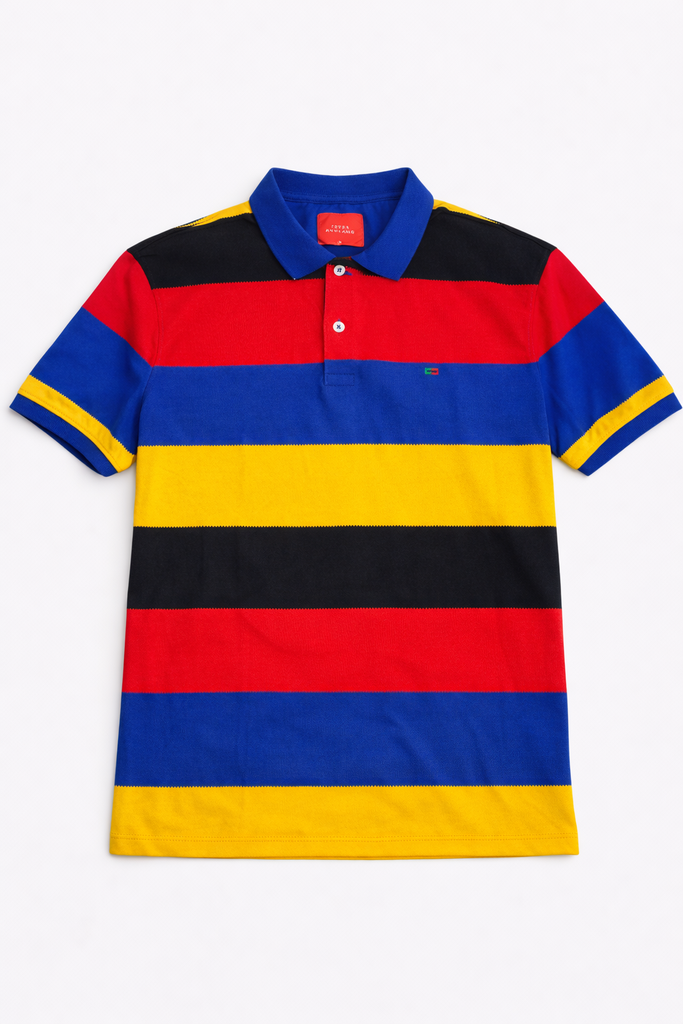 Peter England Stripe Men Polo