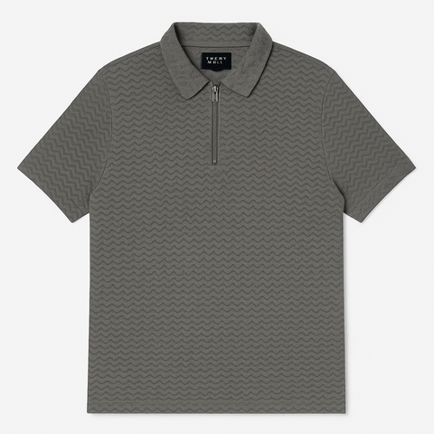 Silent Theory Zip Up Men Polo