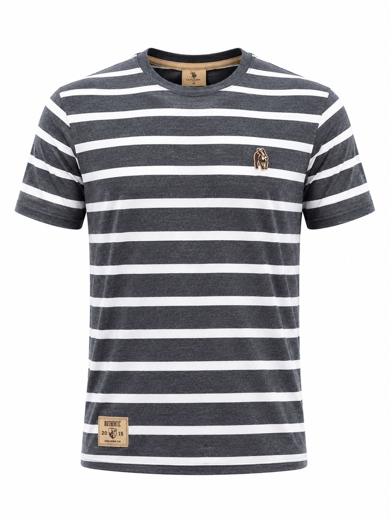 Premium Grey Stripe T shirt