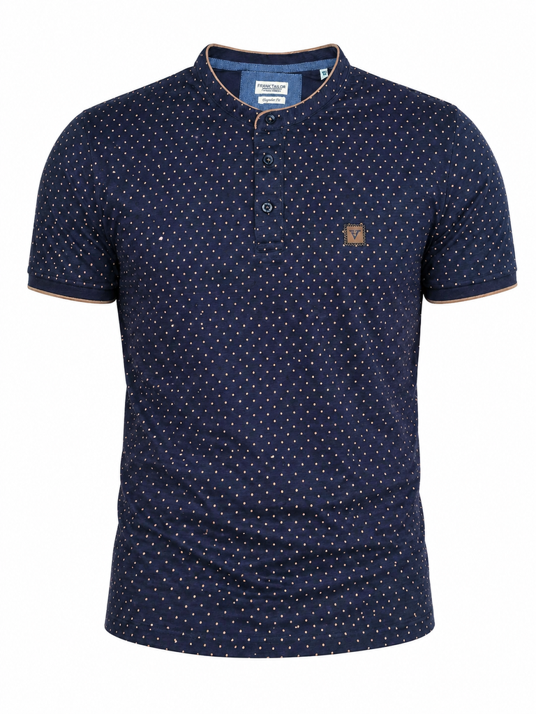 Frank Tailor Men Band Collar T shirt
