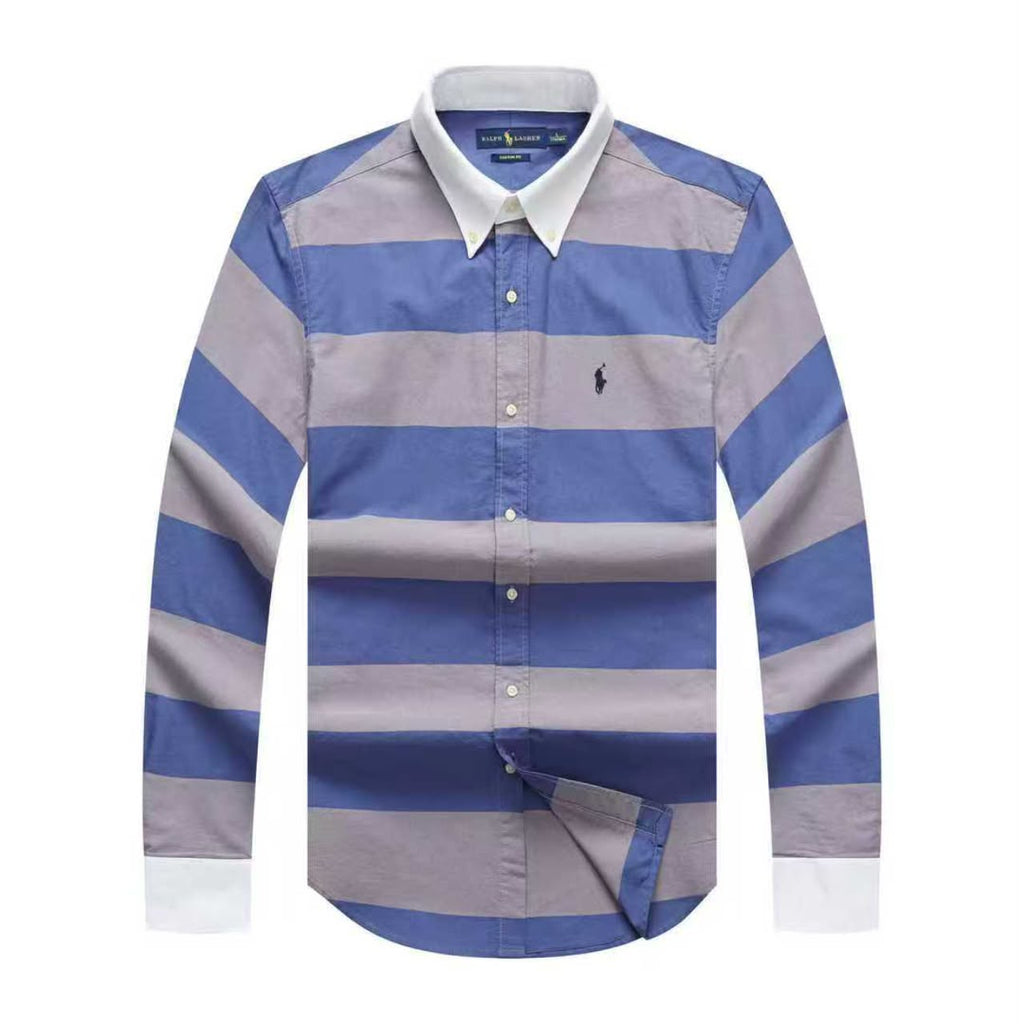 RRL Small Pony Bold Stripe Long Sleeve Men Shirt