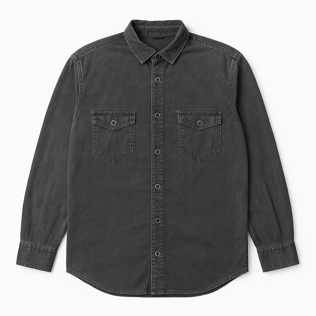 Harry Fitroy Black Denim Shirt