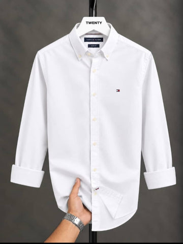 Tommy Hilfiger Men Long Sleeve Shirt - White