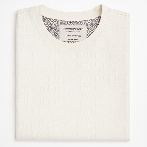 Denim&Flower Cream Color Men T shirt