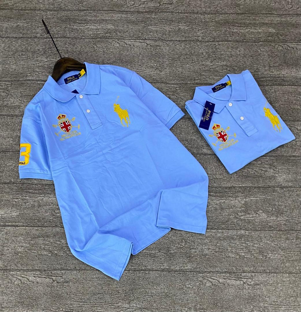 Ralph Lauren Sky Blue Big Pony Men Polo