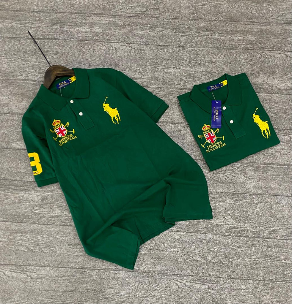 Ralph Lauren Green Big Pony Men Polo