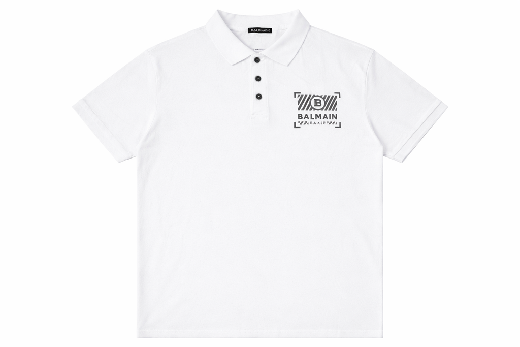 Balmain Paris White Polo