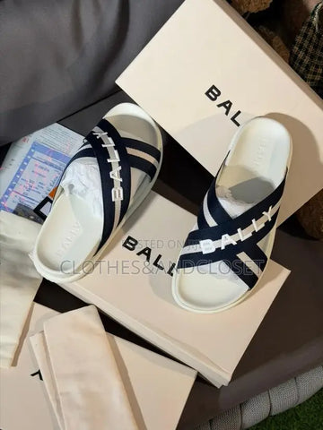 Bally Men Cross Slides- White
