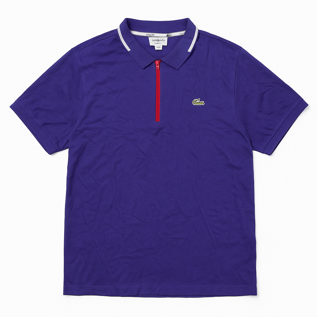 Lacoste Men Royal Blue Zip Up Polo