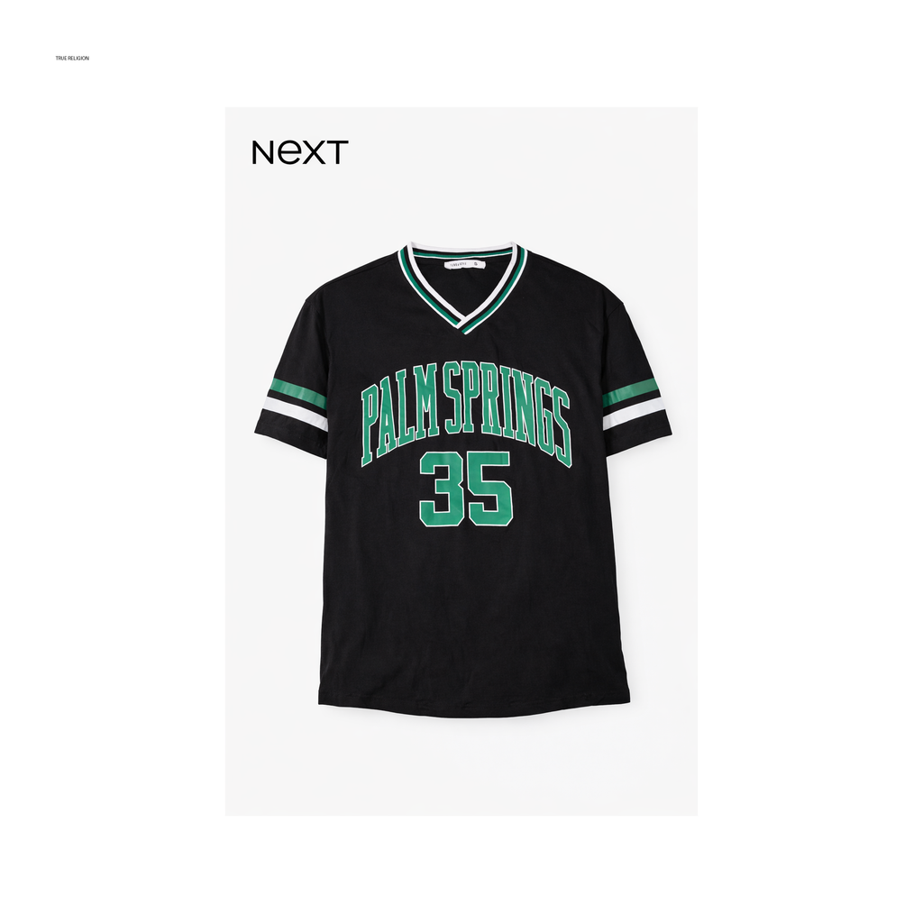 Palm Springs Base ball V neck - Black