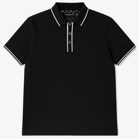 Denim & Flower Black Men Polo