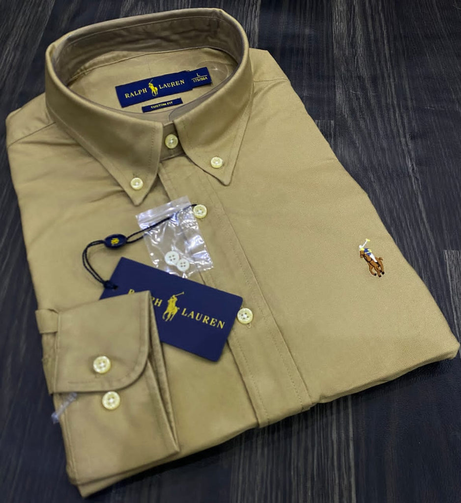 Polo Ralph Lauren Oxford Men Button Down Long Sleeve Shirt- Cartoon Color