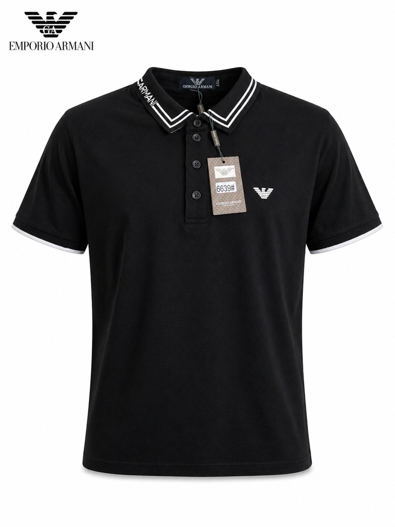 Emporio Armani Black Men Polo
