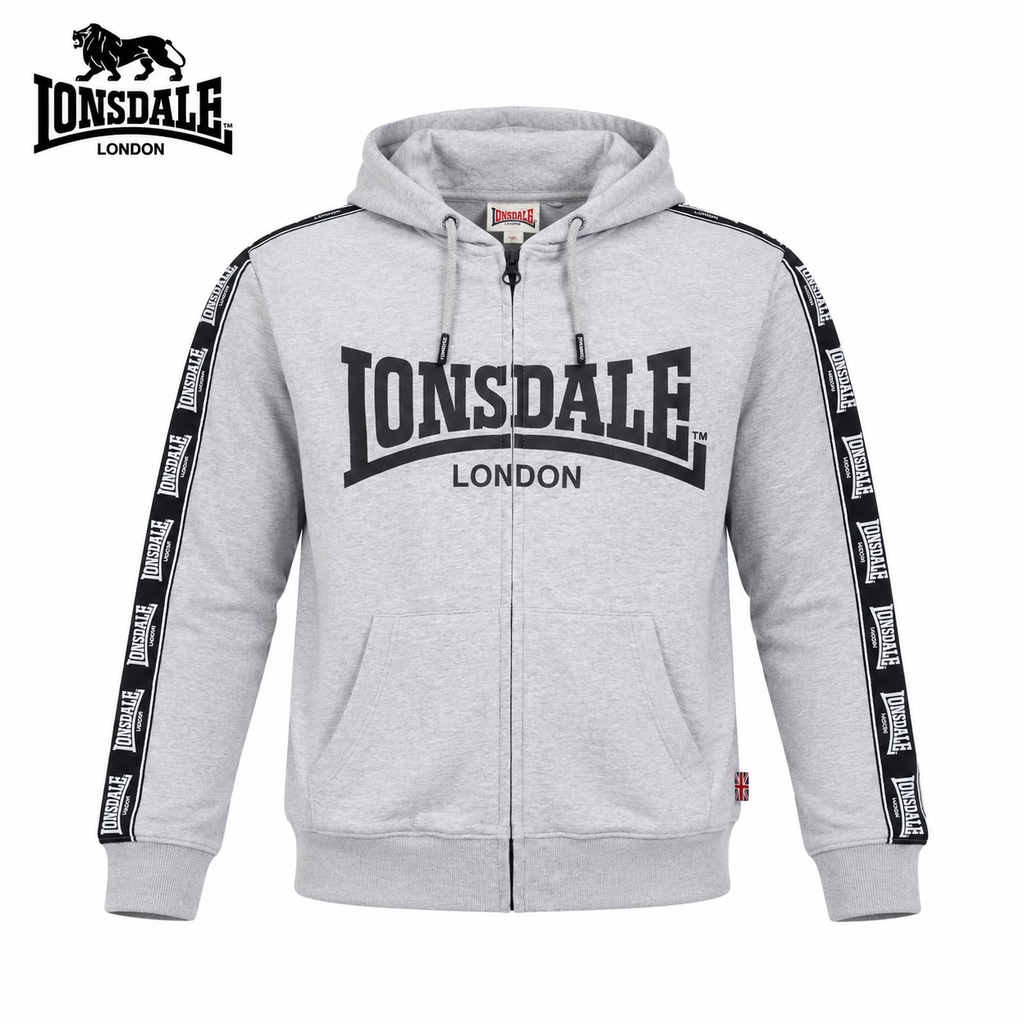 Lonsdale Grey Men Hoodie