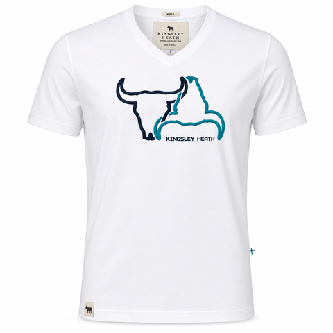 Kingsley Heath Men V neck T shirt