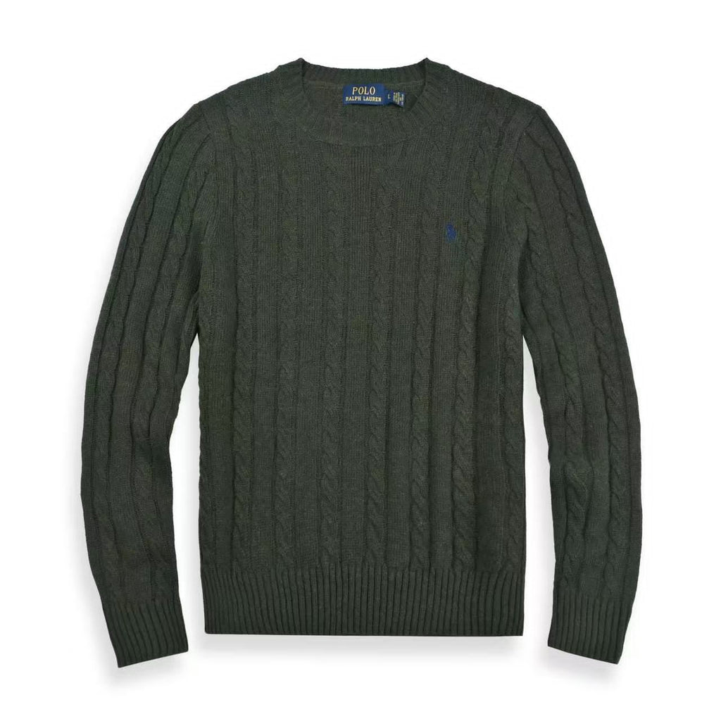 Polo Ralph Lauren Cable Knit Dark Green Long Sleeve Sweater