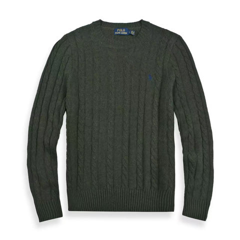 Polo Ralph Lauren Cable Knit Dark Green Long Sleeve Sweater