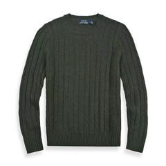 Polo Ralph Lauren Cable Knit Dark Green Long Sleeve Sweater