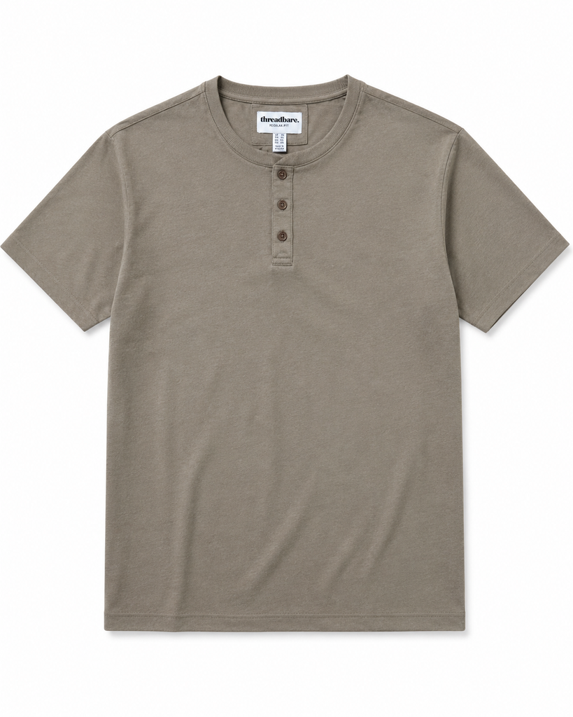 Threadbare Band Collar Men T shirt
