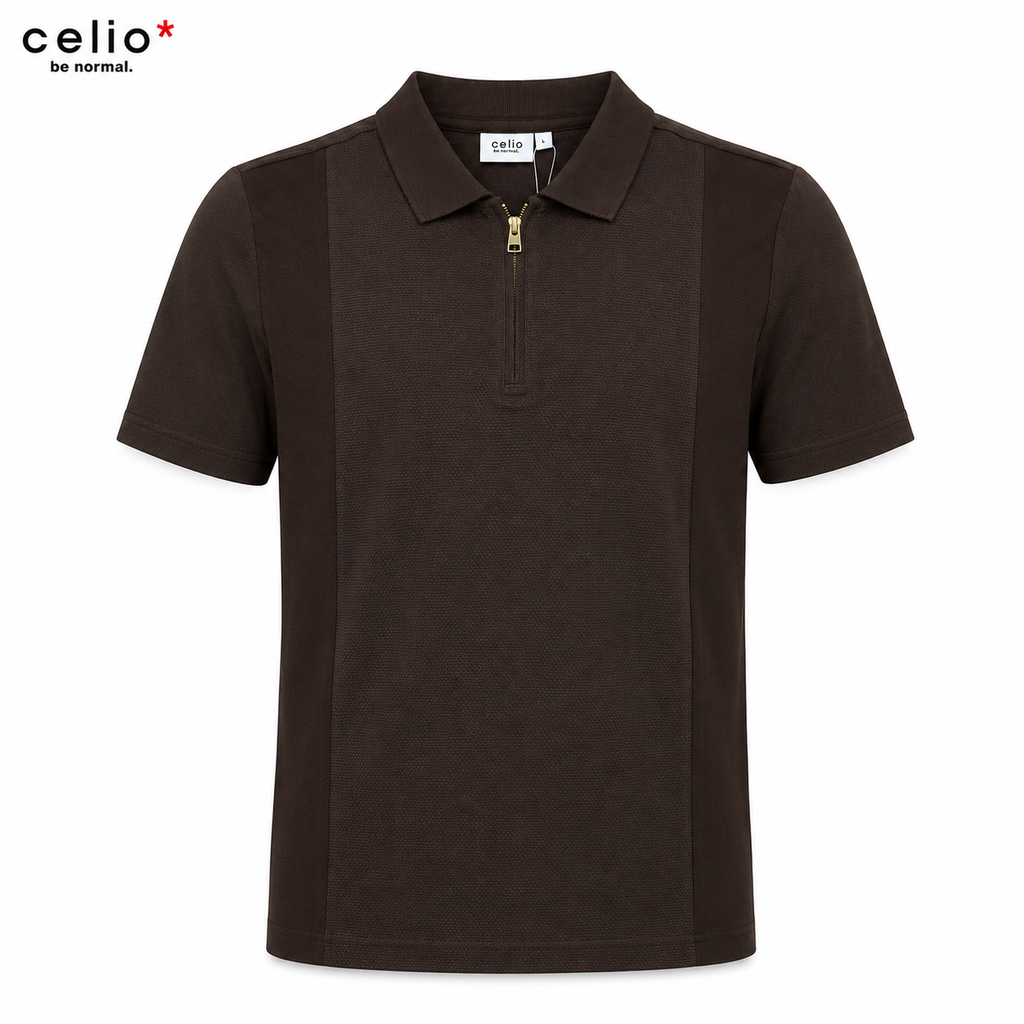 Celio Men Zip Up Polo