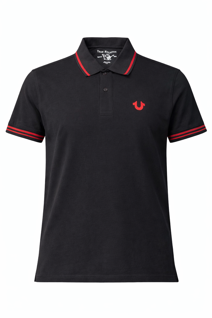 True Religion Black Men Polo