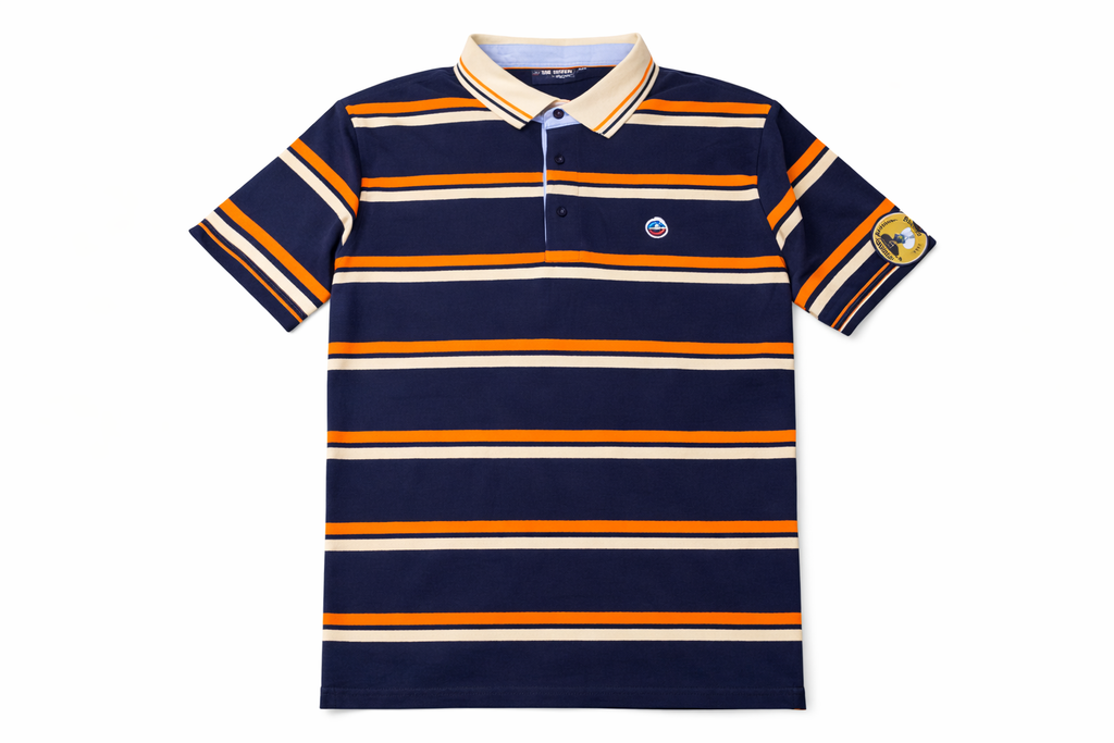 Rugby Wear Men Stripe Polo