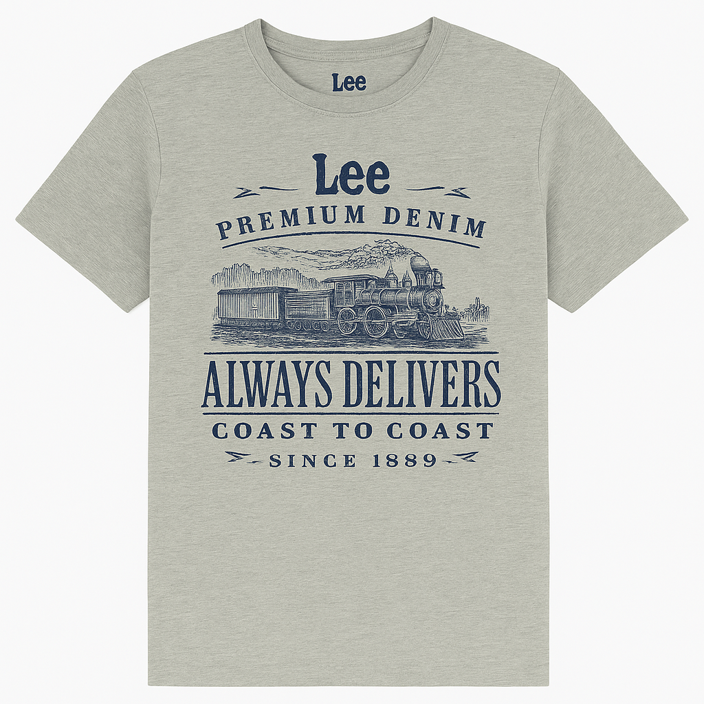 Lee Grey Round Neck T shirt