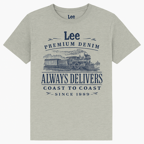 Lee Grey Round Neck T shirt