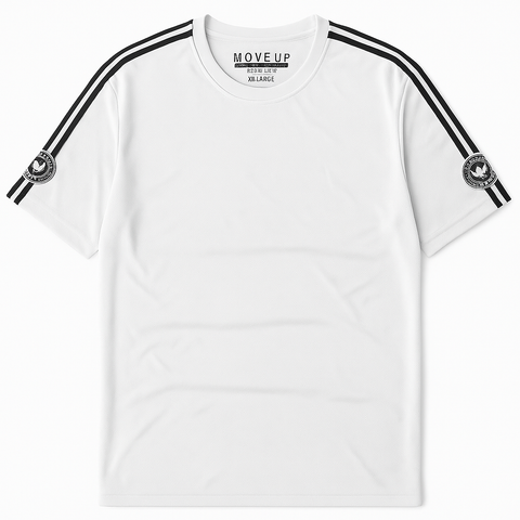Red Tag White Men Round Neck T shirt