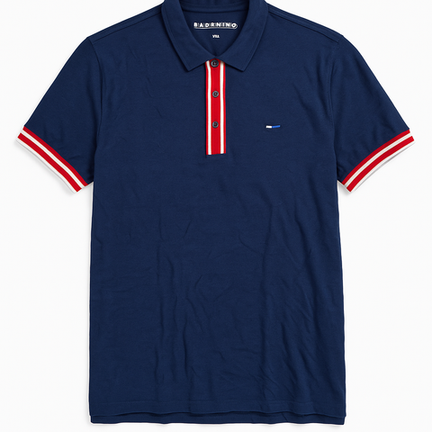 Badrhino Navy Blue Italian Polo