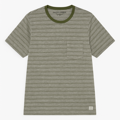 Jack & Jones Army Green Stripes T shirt