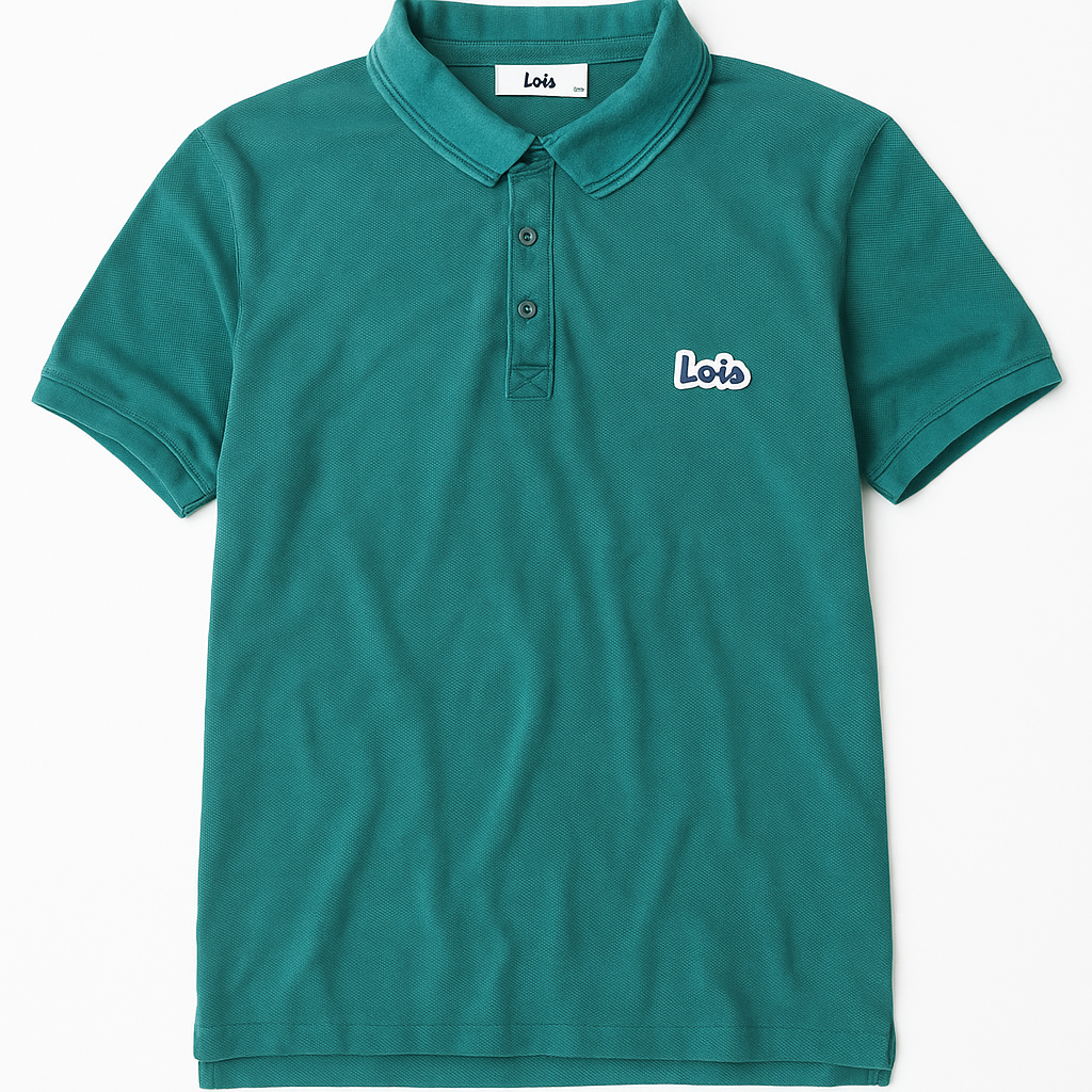 Lois Men Stone Wash Green Polo