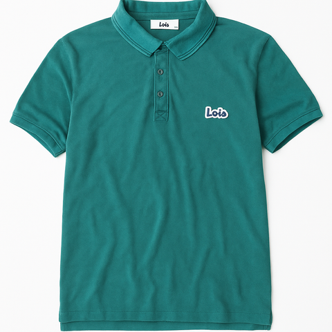 Lois Men Stone Wash Green Polo