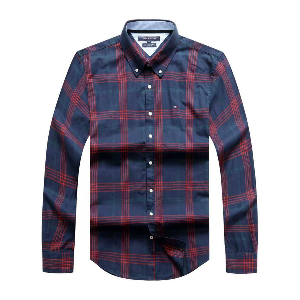 Tommy Hilfiger Men Check Long Sleeve Shirt New York Fit