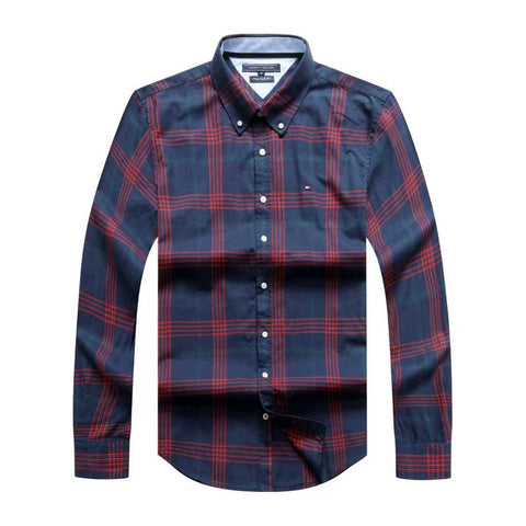 Tommy Hilfiger Men Check Long Sleeve Shirt New York Fit