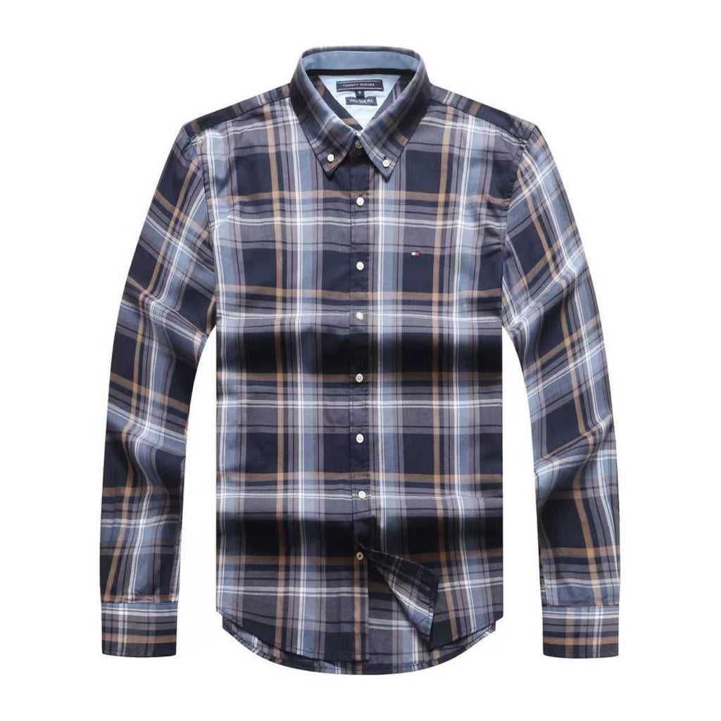 Tommy Hilfiger Men Check Long Sleeve Shirt New York Fit