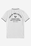 True Religion Men White Premium White Polo