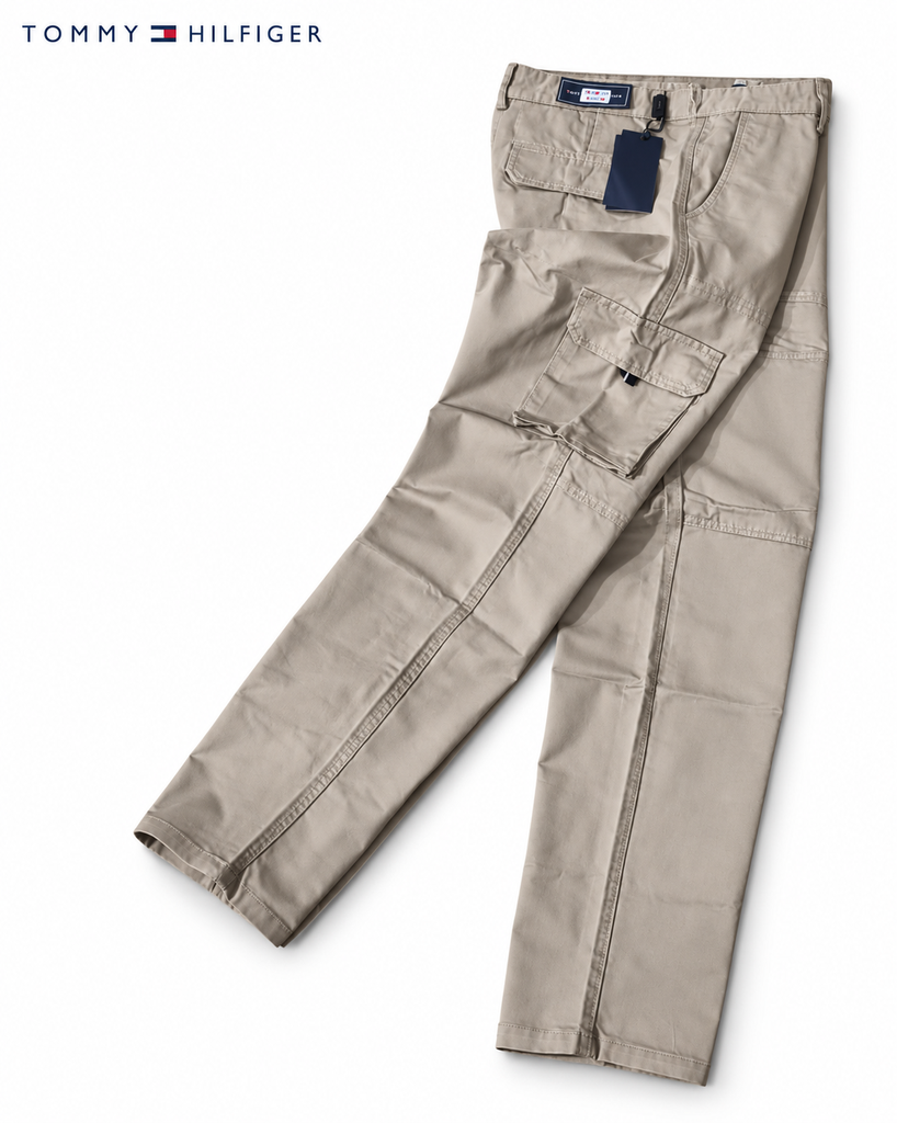 Tommy Men Straight Cut Cargo - Cream