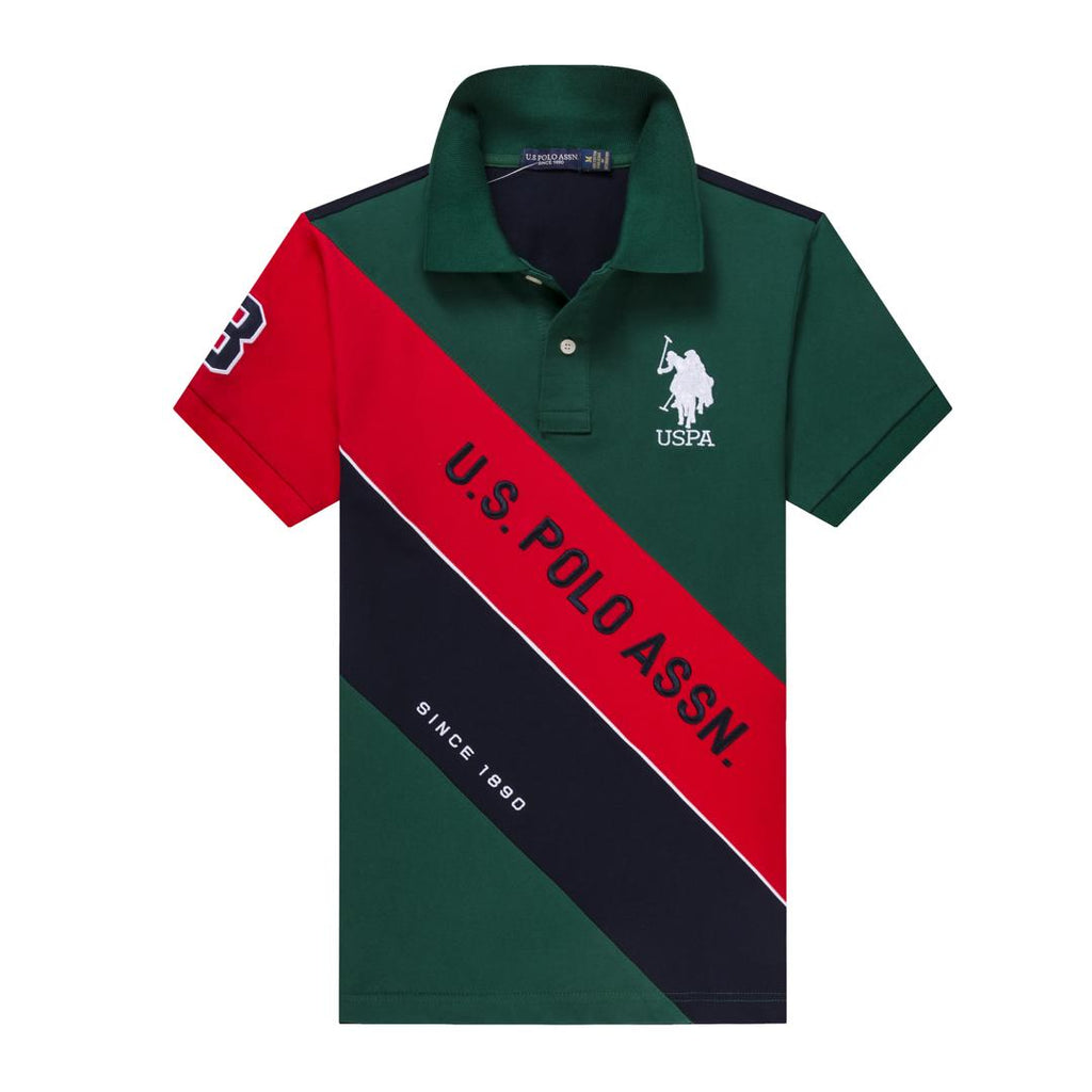 USPA ASSN MEN GREEN POLO
