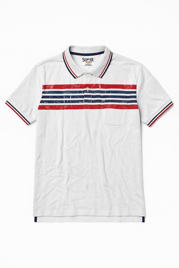 Bear Denim Stripe Polo